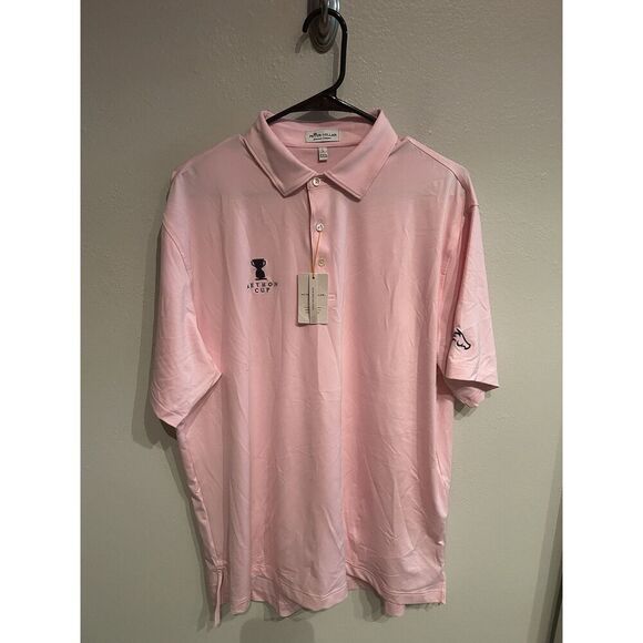Peter Millar Mens Large Pink Summer Comfort Polo Shirt - Picture 1 of 6